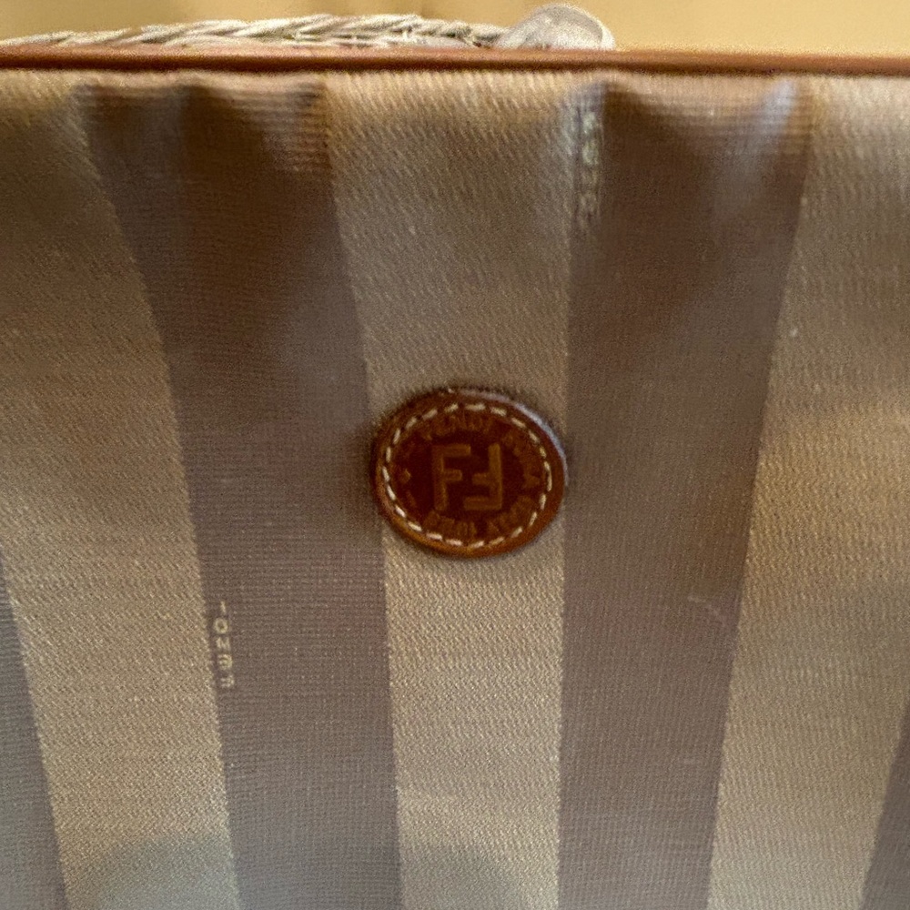 Fendi Striped Brown and Tan Bag